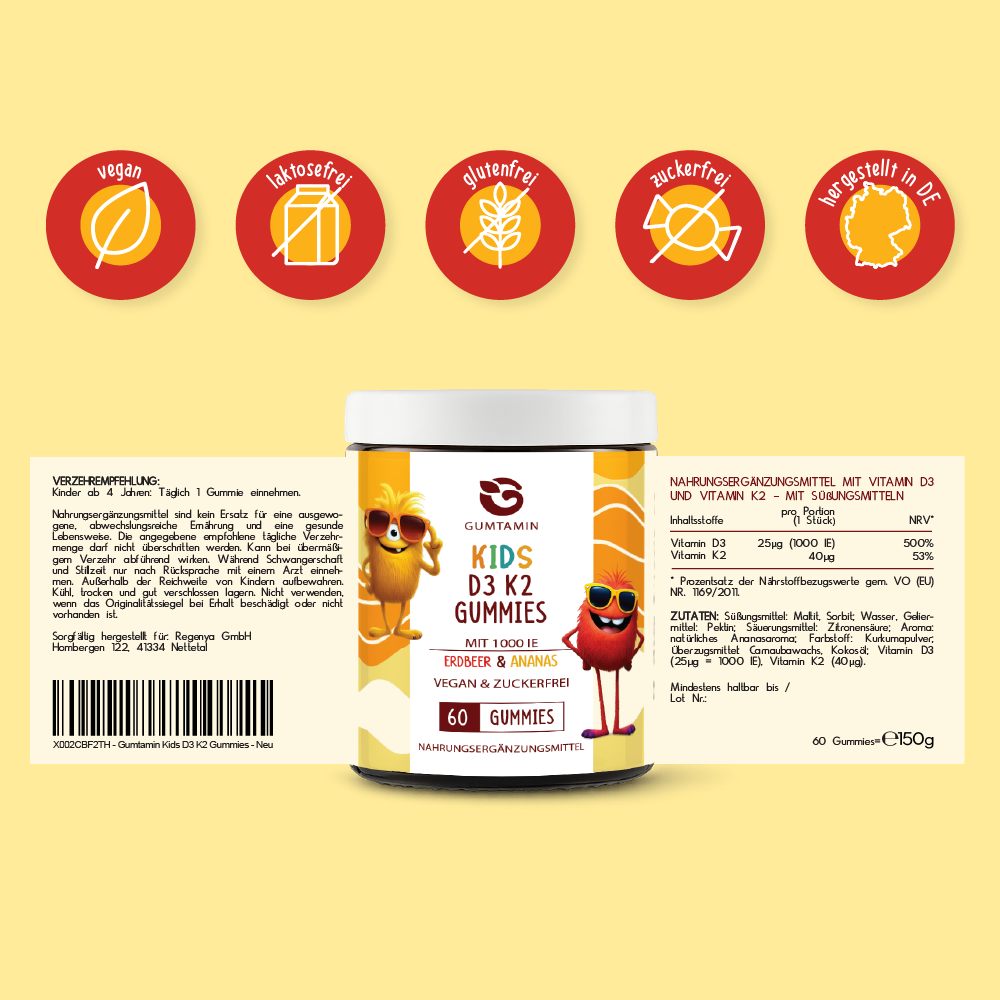 Vitamin D3 K2 Kinder Gummies