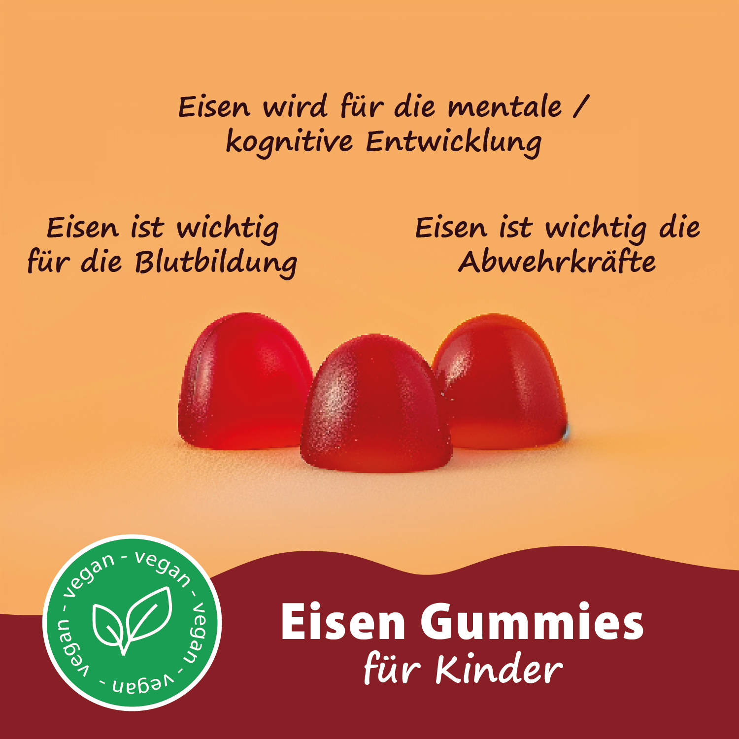 Kinder Eisen Gummibärchen
