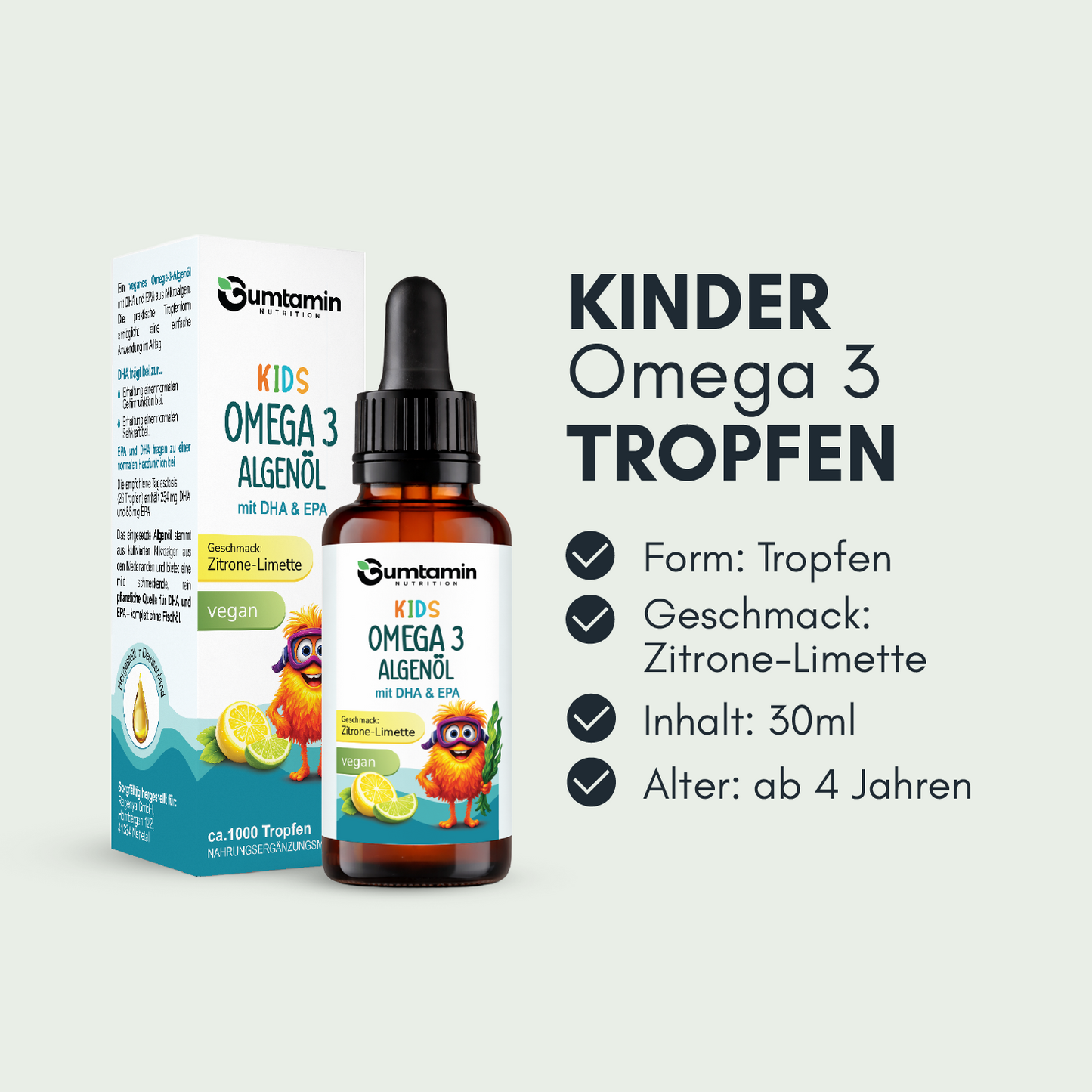 Omega 3 Algenöl Tropfen Kinder