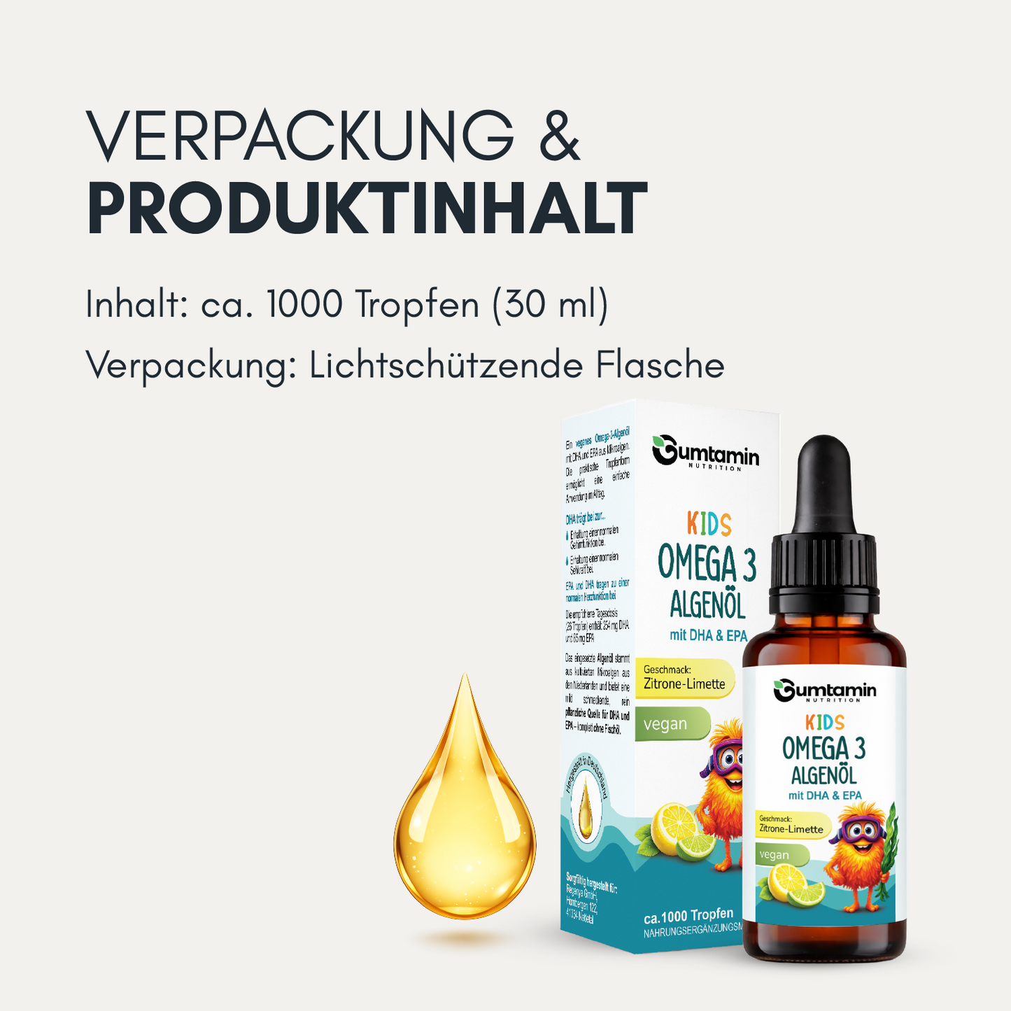 Omega 3 Algenöl Tropfen Kinder