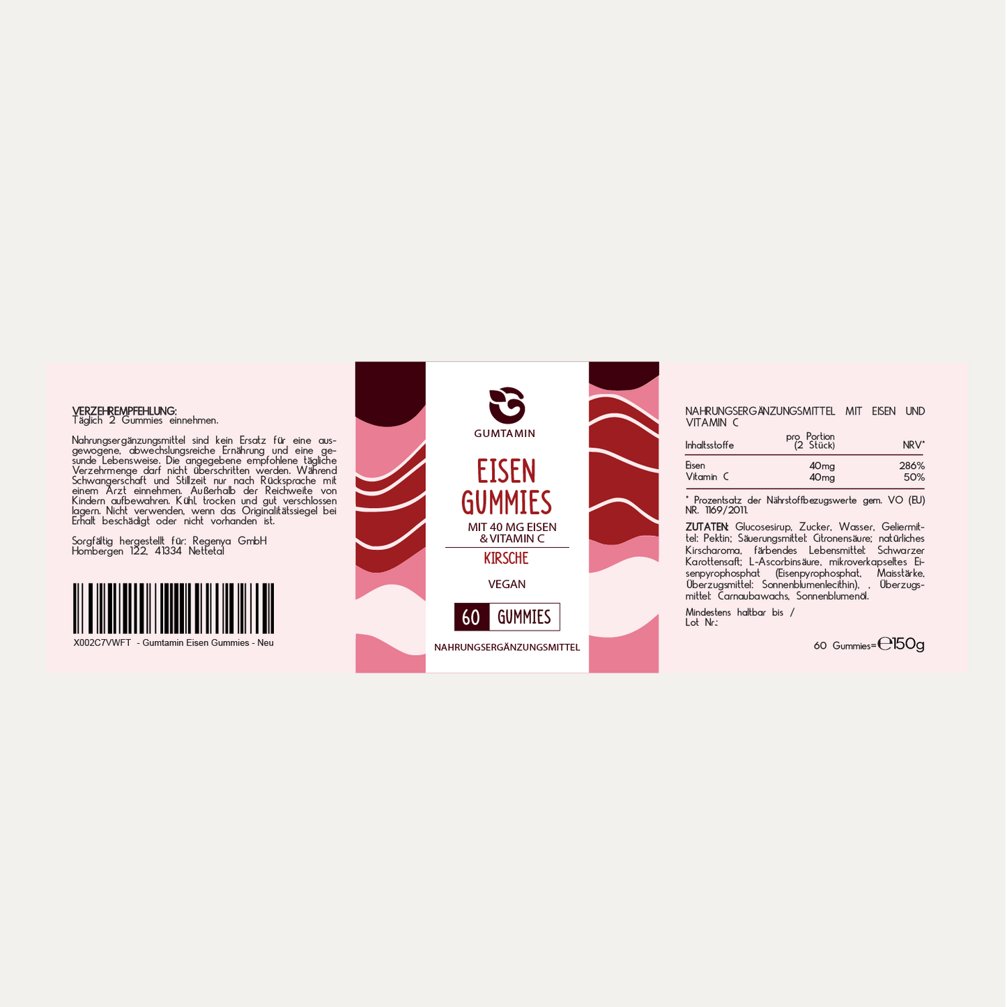 Eisen Gummibärchen hochdosiert