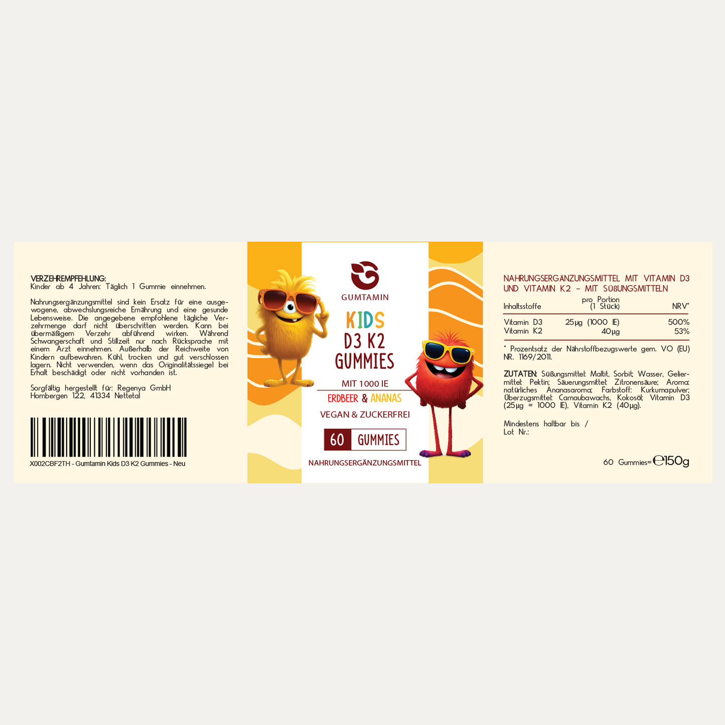 Vitamin D3 K2 Kinder Gummies