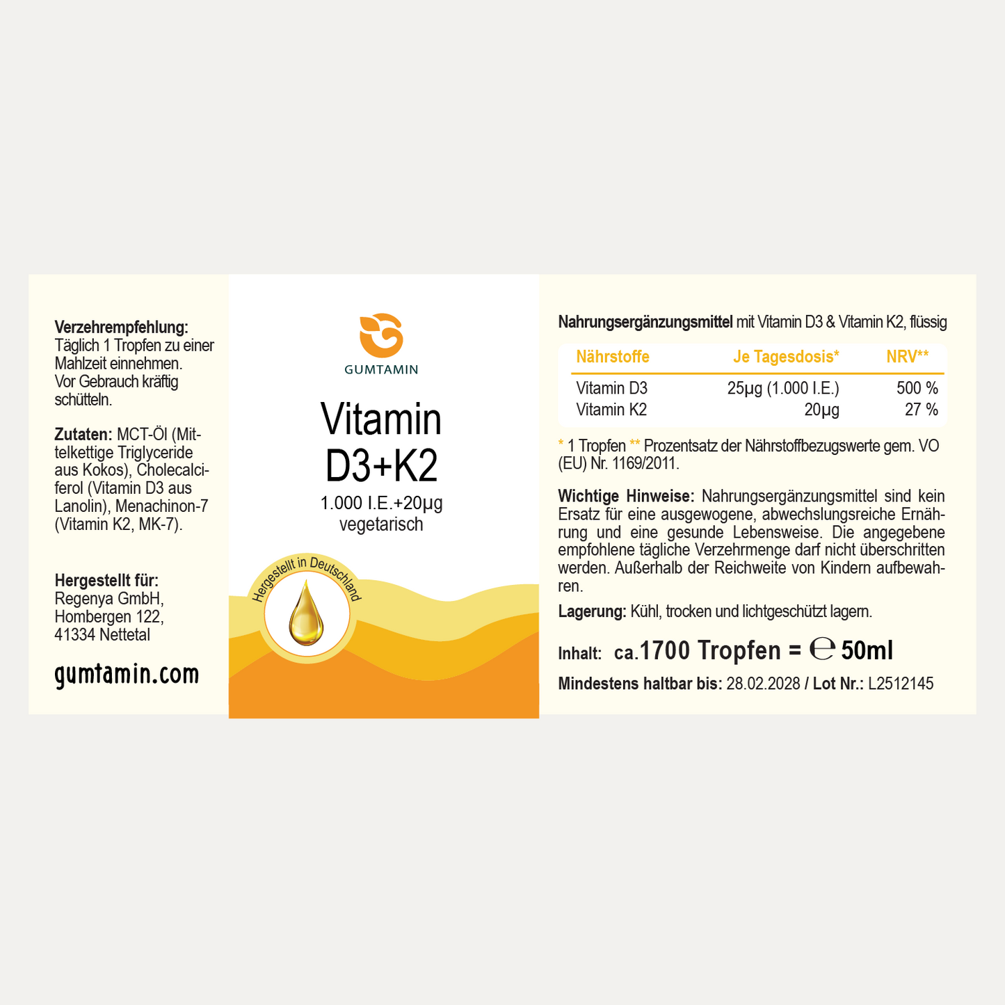 Vitamin D3 K2 Tropfen