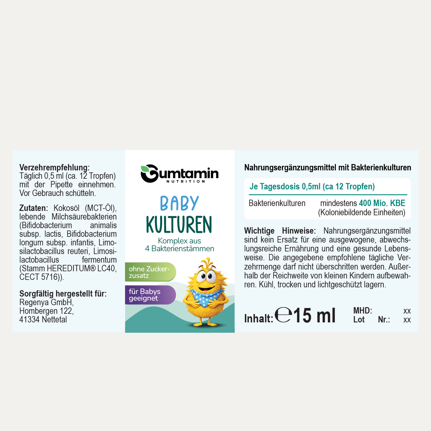 Bakterienkulturen Tropfen Baby